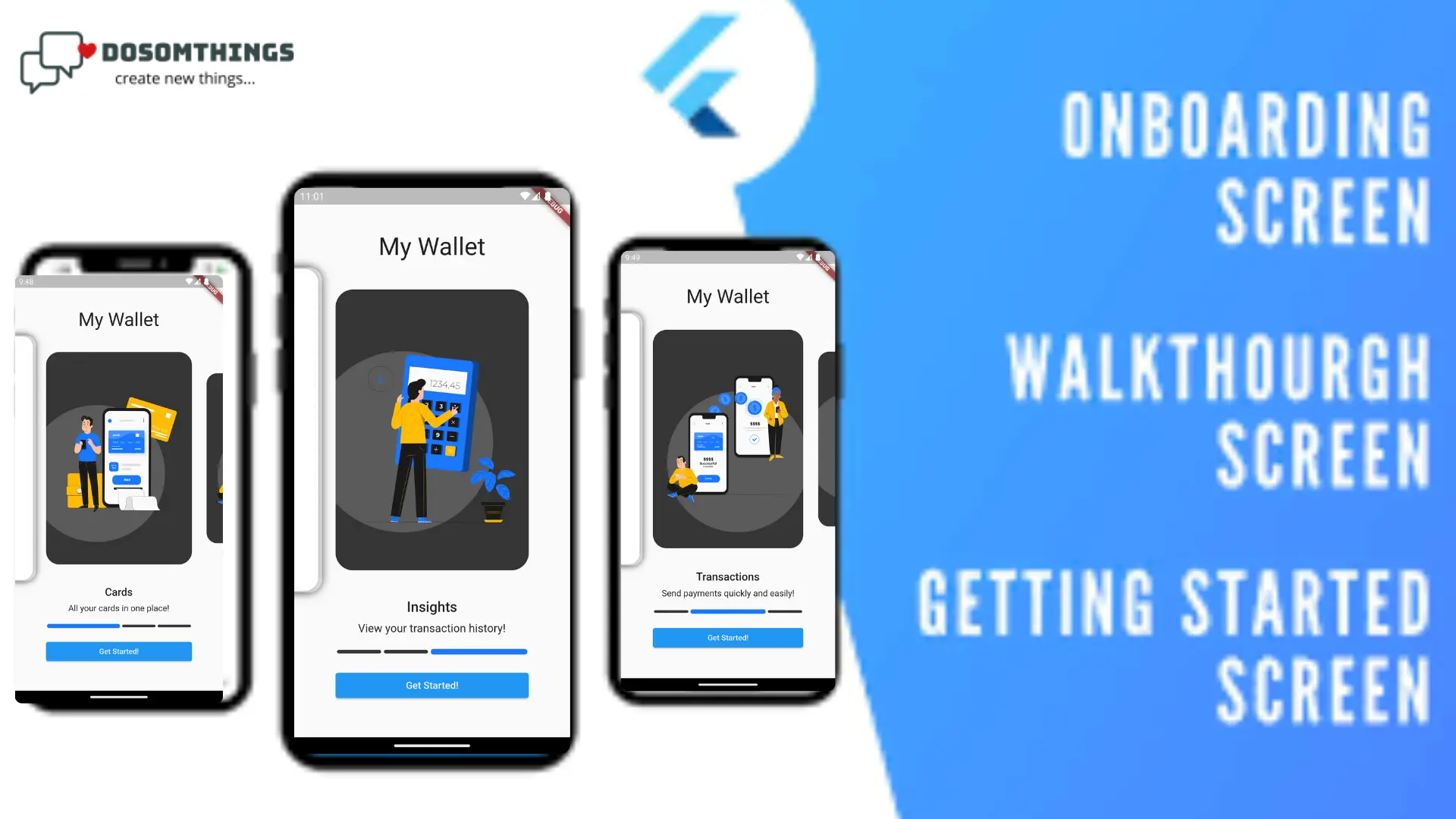 Onboarding Screen in Flutter(Dosomthings.com)